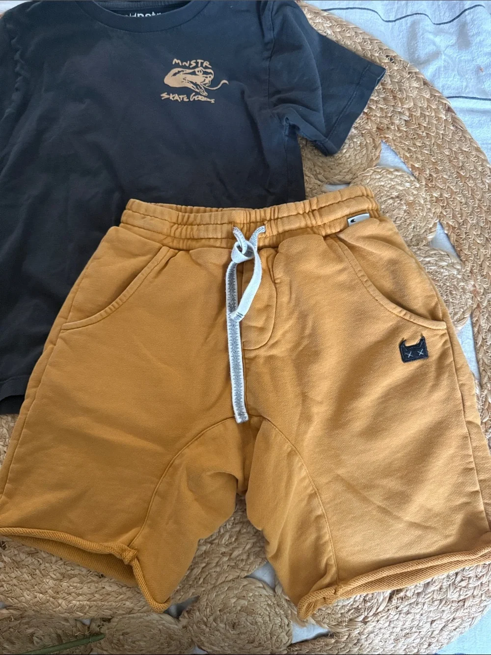 Munster Boy 8 Short Best Mates Washed Dijon Tee and Short Set.